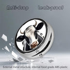 Metal Pill Organizer - 3-Compartment Mini Round Pill Case for Pocket & Purse, Portable Vitamin Holder, Easy-Open Design for Travel - Cow