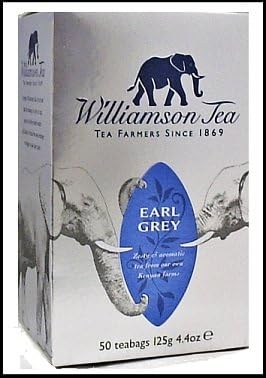 Williamson Earl Grey Tea Bags 50 per pack - Pack of 6 Y