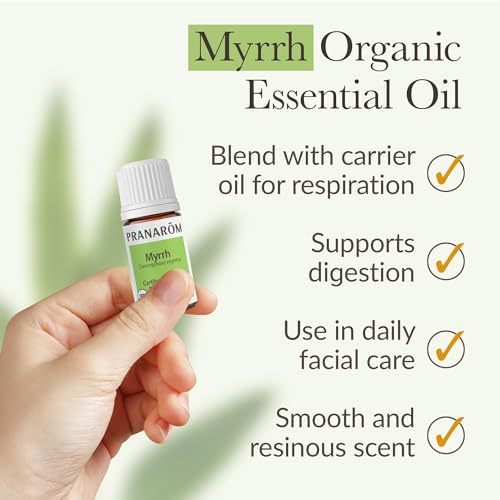 Pranarom - Myrrh Essential Oil (5ml) - 100% Pure Natural Therapeutic Grade Essential Oil for Skincare and Respiratory Support | USDA and ECOCERT Certified Organic