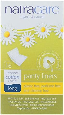 Natracare Panty Liners - Long - Wrapped - Organic Cotton Cover - Chlorine Free - 16 Count (Pack of 2)