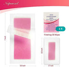 Wax Strips: 64 Waxing Strips - Hair Removal Wax - Brazilian Waxing - Waxing Kit for Women - Body Legs Arms Chest Back Bikini - Wax Kit At Home for Hair Removal - 4 Calming Oil Wipes - 2 sizes