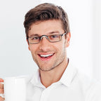 KoKoBin Reading Glasses Metal Thin nose Frame Spring Hinge Readers for Men Eyeglasses No nose support Design