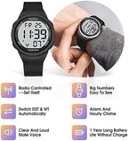 Atomic Talking Watch Sets Itself for Visually impaired or Seniors LCD Big Number Easy-to-Read Talking Watch for Elderly