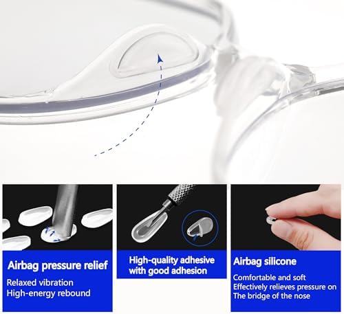 Adhesive Eyeglass Nose Pads Clear Non Slip Silicone Nose Pads for Glasses Grips Non Slip Soft Stick on Glasses Nose Pad Replacement Anti Slip Nose Pieces for Sunglasses 20Pairs