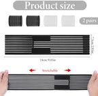Thinp 4 Pcs Wrist Compression Wrap, High Elastic Wrist Support for Men Women Breathable & Adjustable Wrists Support Brace Wristbands for Weightlifting, Gym, Sports (White, Black)