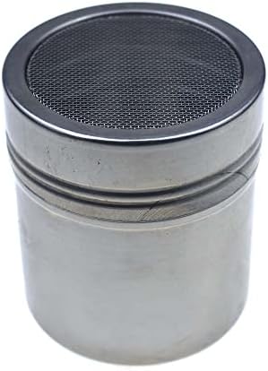 RELAND SUN Stainless steel dusting pot Fancy coffee powder duster bottle kitchen seasoning pot (large)