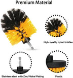 8 Pack Drill Brush Attachment Set, 1/4in Power Scrubber Brush+ Extend Long Rod, Brush Drill Attachment, Power Cleaning Scrub Brush for Bathroom, Tub, Tile, Corner, Floor