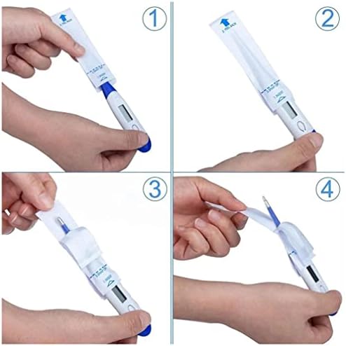 Healifty Disposable Probe Sleeves 300Pcs for Digital Thermometers Protective Covers for and Ear Use Safe Pe Material for Home Health Monitoring