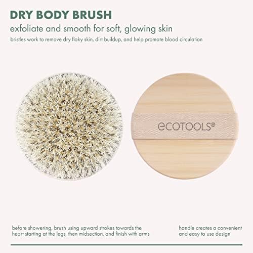 EcoTools Dry Body Brush, Cruelty-Free Bristles Exfoliate & Smooth Skin, Dry Brushing Removes Flaky Skin, May Help Improve Circulation & Tone, Eco-Friendly Skincare Tool, Vegan & Cruelty-Free, 1 Count