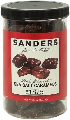 Sanders Dark Chocolate Sea Salt Caramels - 36 ounces (2.25 pounds)