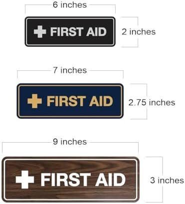 Signs ByLITA Standard First Aid Sign (Brushed Silver) - Small