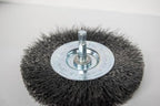 Century Drill & Tool 76443 4" Durable Fine Crimped Radial Wire Brush, 1/4" Drill Shank, 4,500 RPM - Ideal for Rust/Paint Removal, Deburring, & More