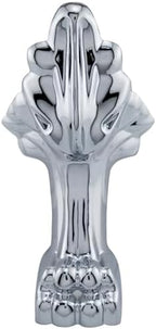 Signature Hardware 946175-69-RR-ND Rosalind 69" Acrylic Soaking Clawfoot Tub with Pre-Drilled Overflow Hole, Lion Paw Feet and Rolled Rim - Less Drain - White/Chrome