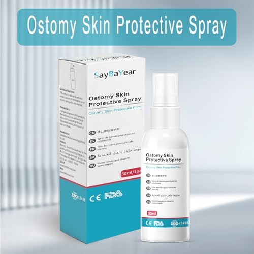 Ostomy Skin Barrier Spray - No Sting, Alcohol-Free for Sensitive Skin, Creates a Protective Seal Around Stomas & Wounds to Prevent Leaks, Secures Medical Devices, 1 fl oz (30mL)