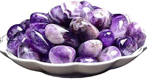 Amethyst Healing Crystal Stones, 1.25-2.0" Large Reiki Healing Gemstones Natural Tumbled Polished Stones for Energy Witchcraft Therapy Meditation