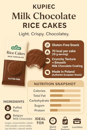 KUPIEC RICE CAKES WITH MILK BELGIAN CHOCOLATE 9OG (3.1 0Z) 2PACK