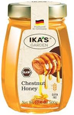 Ika's Garden Raw Chestnut Honey - 100% Pure, Unfiltered, Gluten-Free – Product of Germany, 17.6 oz (500g) Jar