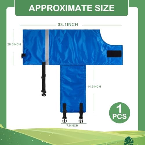 Dunzy 2 Pcs Calf Blanket Calf Coat Jacket Foal Blanket Warming Waterproof Windproof Saver Livestock for Cows Goats (Blue)