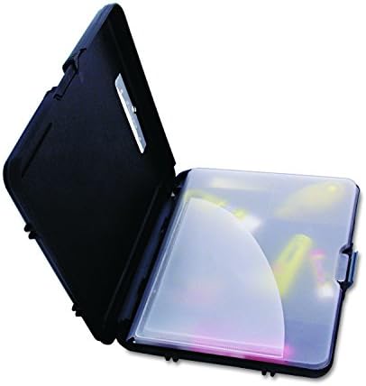 Saunders WorkMate II 00552 Plastic Storage Clipboard - Black, Letter Size Plastic Form Holder, 9 x 12 Inches, with Low Profile Clip