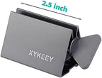 XYKEEY Toothpaste Tube Squeezer - Set of 2 Toothpaste Squeezer Rollers, Metal Toothpaste Tube Wringer Seat Holder Stand (Gray)