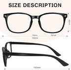Blue Light Glasses for Woman Men | 99% Blue Light Blocking Glasses | Computer Glassess | Gaming | TV Phone Screen Reader Square Frame | Anti Eyestrain & UV Glare,1 Pack