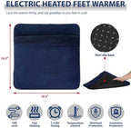 Electric Heated Foot Warmers for Men and Women,Double-Sided Heating,6 Fast Heating Settings 3 Timers,10 ft Cord Electric Fast Heat Pad with Heat Settings Under Desk,Bed,Office,Home