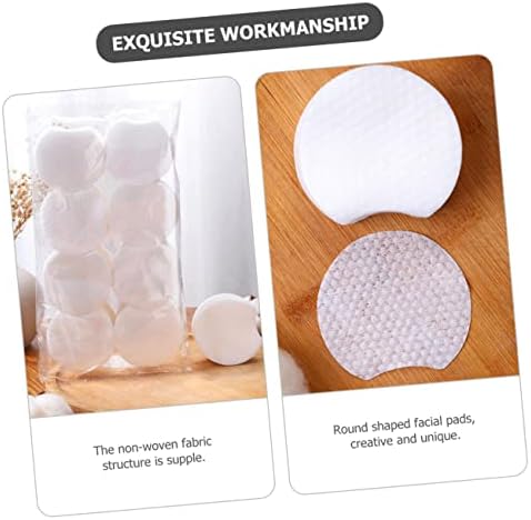 Semi-Circular Unloading Cotton Pads - Disposable Makeup Remover Rounds for Daily Cleansing Soft and Thick Face Wipe Pads 2.28 X 2.28 Inch Perfect for Makeup Removal