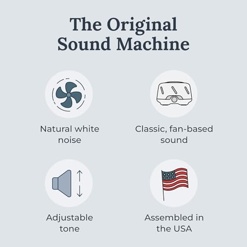 Yogasleep Dohm UNO White Noise Sound Machine (White) With Real Fan Inside for Non-Looping White Noise, For Travel, Office Privacy, Meditation, Sleep Aid For Adults & Baby, Registry Gift