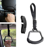 2-in-1 Car Assist Handle Kit | Mobility Aids for Getting Out of Car，Adjustable Overhead & Backseat Grab Bar with Soft Rubber Grip for Added Support Entering and Exiting Vehicle(2, Black)