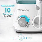 Bostontech® Water Flosser Deep Oral Cleaning with Electric Power Oral irrigator with 10 Adjustable Pressure Levels 9 Nozzles Includes Special Nasal tip 600 ml Tank Ideal for Gums Braces Implants
