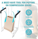 Zipcase Stocking Donner, Sock Aid Tool to Put on Compression Socks for Medium Calves Less Than 18" in Circumference (Compatible for JOBST,SB SOX,CHARMKING,FITRELL,Bluemaple,COOLOVER) White