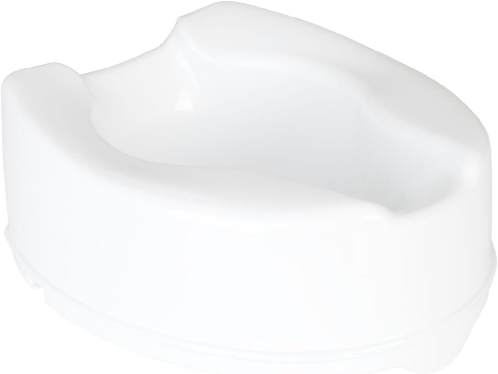 Homecraft Savanah Raised Toilet Seat, 6" High Elevated Toilet Seat Locks Onto Standard Toilets, Portable Assistance Commode Seat with Sturdy Brackets, Medical Aid for Elderly, Disabled, Limited Mobility