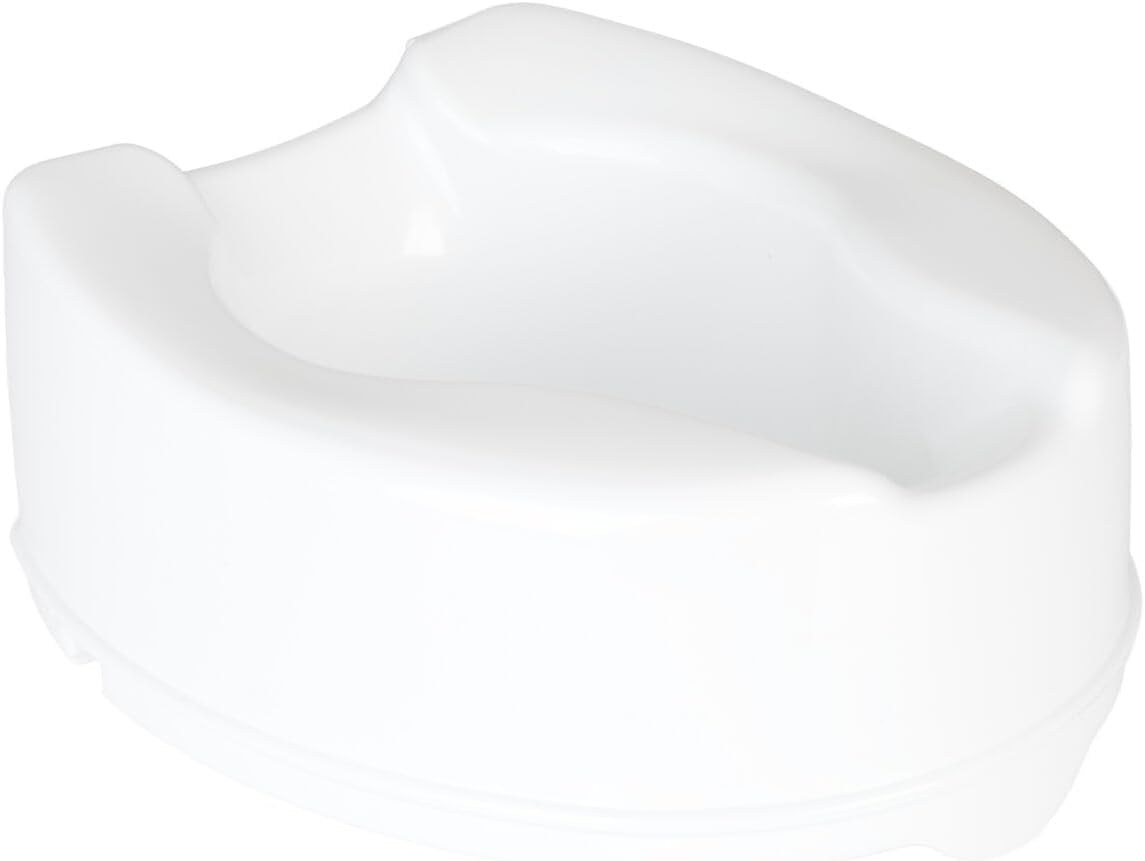 Homecraft Savanah Raised Toilet Seat, 6" High Elevated Toilet Seat Locks Onto Standard Toilets, Portable Assistance Commode Seat with Sturdy Brackets, Medical Aid for Elderly, Disabled, Limited Mobility