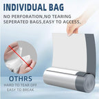 KSSKSS 2.6 Gallon Mini Drawstring Trash Bags, Small Garbage Bags by KSSKSS, Code a fit 10-15 Liter, 2.6-4 Gal, White Trash Bin Liners for Home Office Kitchen Bathroom Bedroom, 120 Counts