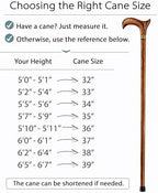 Asterom Handcrafted Walking Cane - Ergonomic, Derby, Wooden Canes for Men, Fashionable Walking Sticks for Seniors