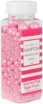 Pink Pearl Sugar Sprinkles 4.58 oz, Pink Sprinkles For Cake Decorating, Pink Sprinkles Edible, Pink Sprinkles For Cupcakes