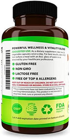 Top 10 Mushroom Extracts - White Button, Lions Mane, Cordyceps, Chaga, Reishi Plus - Immune Booster, Nootropic