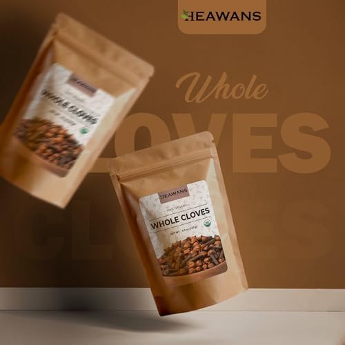 Heawans Hand Picked Premium Grade Organic Whole Cloves 4.5 oz, Packed in a USDA certified farm.