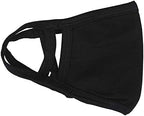 Trimming Shop Kids Face Mask Reusable Washable Face Covering for Children 2 Ply Face Mask, Cotton Face Mask Breathable Safety Mask Protection from Pollution, Black, 14cm x 10cm, 10pcs