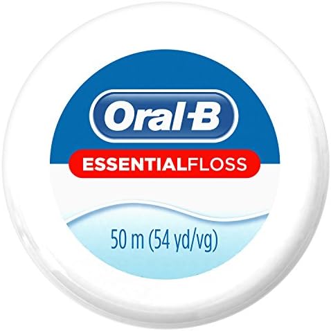 Oral-B Essential Floss, Waxed, Unflavored, 54 Yards (50 Meters) - Pack of 2
