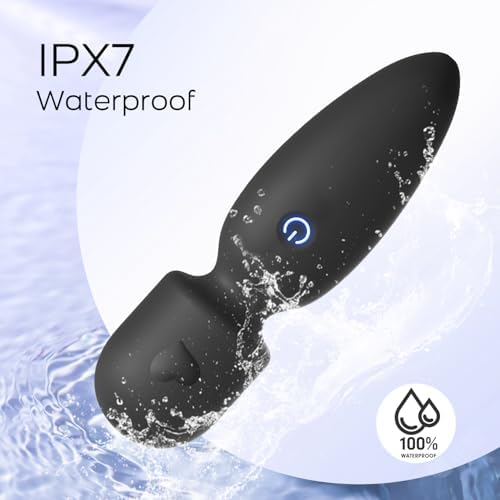 Portable Electric Mini Handheld Massager, Waterproof Rechargeable Multifunctional Body Massager (Black)