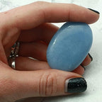 CrystalAge Angelite Massage Stone ~45mm