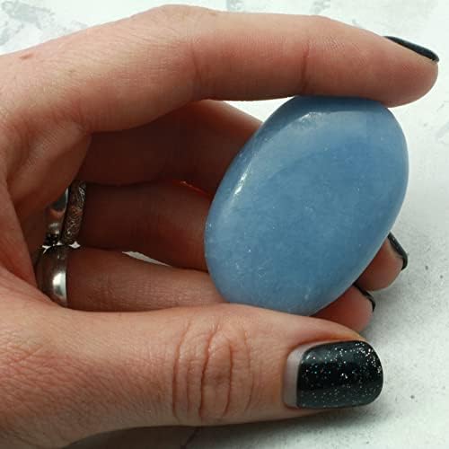 CrystalAge Angelite Massage Stone ~45mm