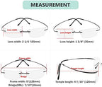 Eyekepper Titanium Rimless Reading Glasses Readers Men Gunmetal