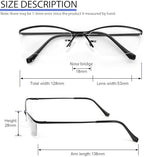 3 Pack Metal Half Frame Reading Glasses for Women Men Blue Light Blocking Readers Rectangular thin-framed Eyeglasses