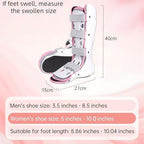 Medical Boots, Ankle Sprain Correction Boots, Ankle Sprain Braces, Walking Boots, Adjustable Splints, Detachable Linings (Long Left Foot)