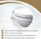 Gadgetime USA Toilet Seat Bumper Kit - Toilet Seat Risers & Toilet Cover Bumpers with Rubber Adhesive Pads - Bidet Compatible Toilet Seat Accessories for Cushioning & Protection - Pack of 4