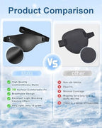 eZAKKA Black Leather Eye Patch, Eye Patches Pirate for Adults Right & Left Eyes, Adjustable for Lazy Eye and After Surgery, Black (Glossy Style)