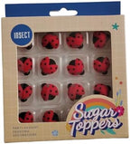 EPHVODI Ladybugs Cakes Decorations Edible Ladybug Shaped Hard Sugar Icing Decorations Cupcake Toppers for Baking Cookie Ice Cream Candy Decoration