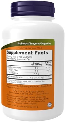 Now Foods Apple Pectin, 120 CT